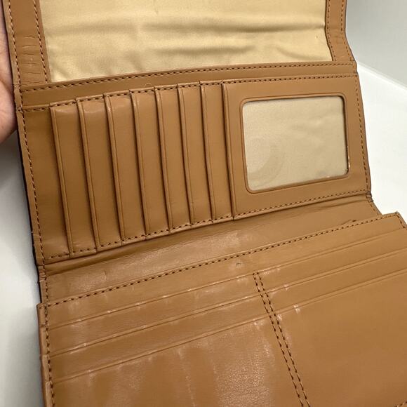 COACH Envelope Turnlock Tan Pebble Leather Wallet - Picture 7 of 12